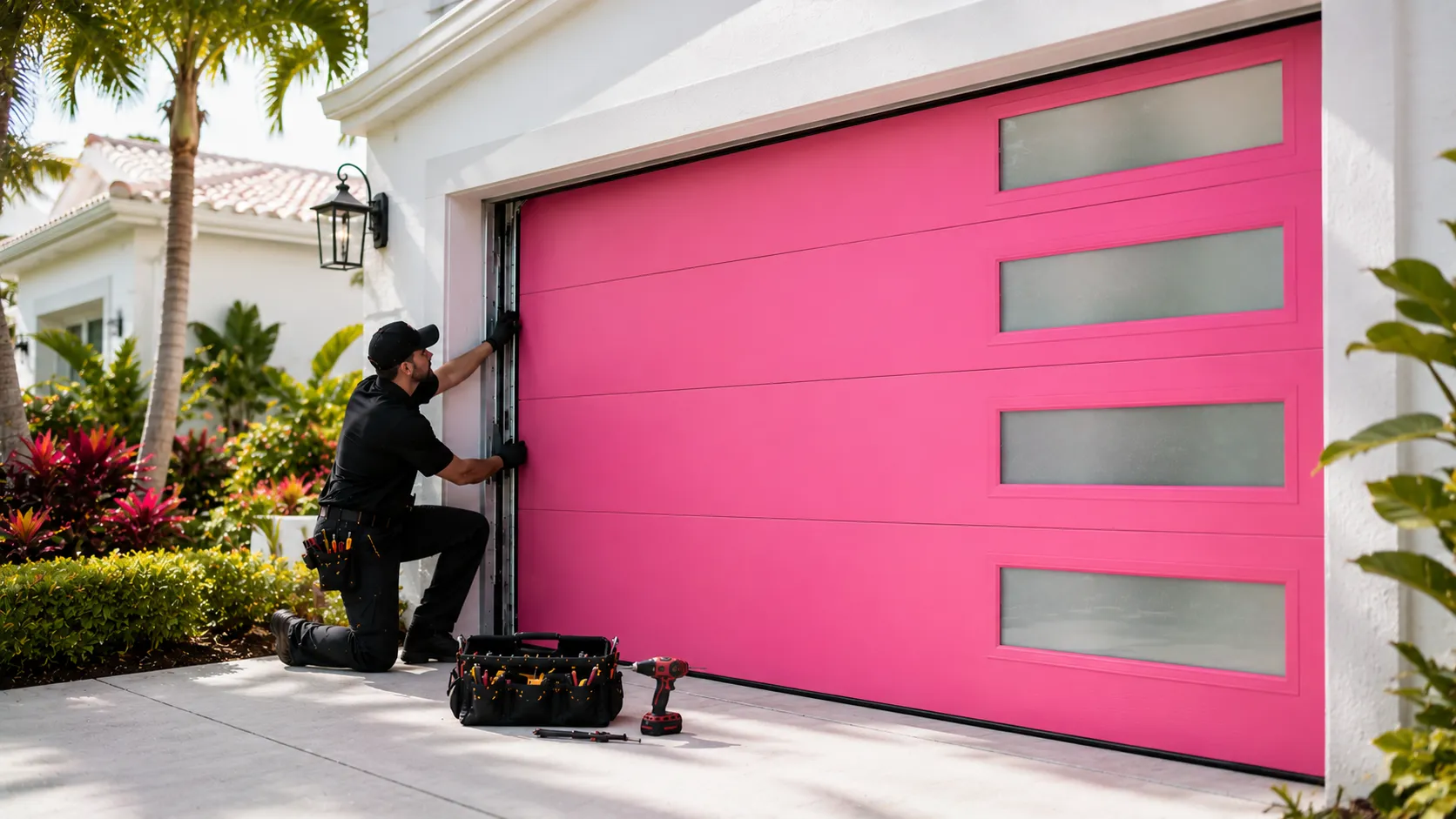 Garage Door Work for Creola Homes, Built Out from Daphne
